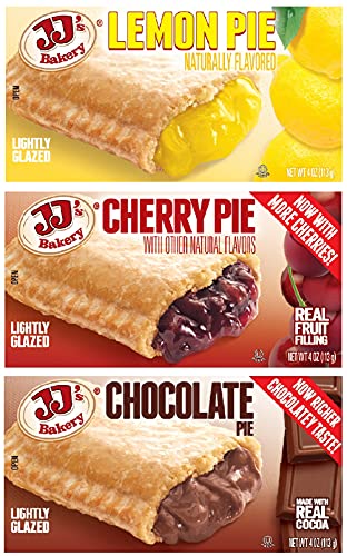 Tribeca Curations | JJ's Bakery Pies Variety Pack (Cherry / Lemon / Chocolate) | 12 Count