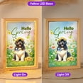 thumbnail image 2 of Newfoundland Hello Spring Time Flower Floral Nature Acrylic Plaque with Wood Photo Frame Box Newfie Dog Lover Gifts Light Box - 02031, 2 of 5