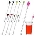 thumbnail image 1 of SHISUYAN Clear Swizzle Sticks for Beverage Stirring and Mixing Perfect for Kitchen Use Durable Plastic Assorted Color 10pcs, 1 of 8