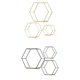thumbnail image 1 of de 2 Estantes de Pared de Hierro Hexagonales Multifunción, Exhibición de , Decoración para Y, 1 of 9