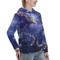 thumbnail image 2 of Yiaed Enchanted Forest Stag Gathering Print Womens Casual Hoodies Crew Neck Long Sleeve Sweatshirts With Pocket Pullover Tops Women's Hooded Sweatshirt-X-Large, 2 of 5