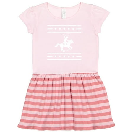 

Inktastic Cowboy Silhouette Team Roping Rodeo Gift Toddler Girl Dress