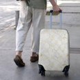 thumbnail image 3 of White Gold Leaf Hexagon Marble Pattern Luggage Cover Fashion Suitcase Cover Baggage Covers Fit 25-28 Inch Luggage (Go Travel), 3 of 5