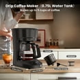 thumbnail image 6 of Auseo 5-Cup Drip Coffee Maker, Programmable, Timing Function, 0.75L Glass Carafe, 2-Hours Keep Warm Function, Safety Features, 6 of 9