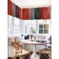 thumbnail image 4 of Red Grey Wood Grain Window Valance, Farm Wooden 2 Pack Decorative Curtain for Small Windows, Light Filtering Valance with 3” Rod Pocket, 42"W x 18"L, 4 of 9