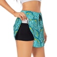 thumbnail image 2 of Disketp Beautiful Seashells Print Women's Shorts Workout Shorts for Athletic Gym Running Shorts with Phone Pockets Small, 2 of 8