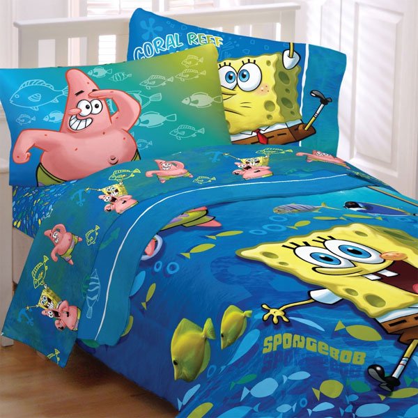 Spongebob Squarepants Bedding Fish Swirl Comforter Sheets