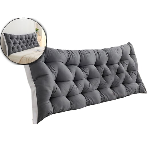 Dvruxg Soft Bedside Cushion for Bedroom –Back Support Pillow for Bed, Sofa or Tatami – Polyester Headboard Cushion with Removable Cover