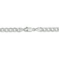 thumbnail image 3 of Primal Gold 14 Karat White Gold 5.25mm Semi-solid Curb Chain, 3 of 5