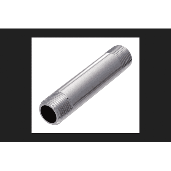 Ace 3/8 in. Dia. x 3/8 in. Dia. MPT To MPT Chrome Plated Brass Pipe Nipple
