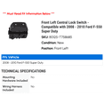 thumbnail image 2 of Front Left Central Lock Switch - Compatible with 2008 - 2010 Ford F-550 Super Duty 2009, 2 of 2