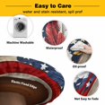 thumbnail image 3 of Elastic Fitted Round Tablecloth, American Flag Waterproof Stretch Table Cover for 45"-54" Tables, Blue Red USA Flag Eagle Wreath Washable Outdoor Tablecloths for Patio, Picnic, Camping, 3 of 9