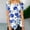 Blue, variant on Rezuofi 1 Pcs Women's Floral Print Summer Blouses Dressy Casual Short Sleeve Ladies Tops Cute Tunics Shirts Trendy Clothing 2025