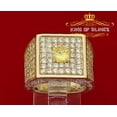 thumbnail image 4 of King Of Bling's 925 Yellow 9.50ct Cubic Zirconia Silver Square Womens Fashion Ring From Size 7, 4 of 12
