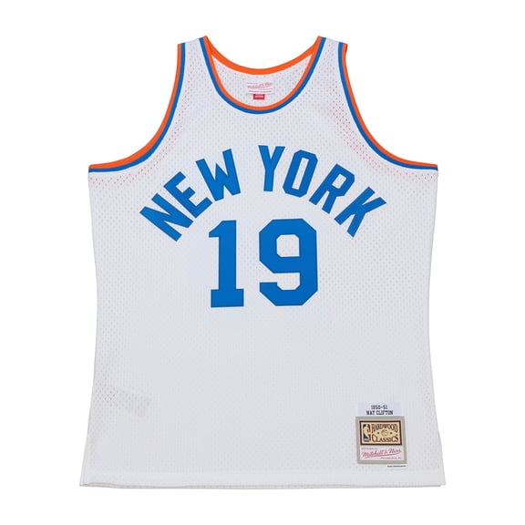 Men's Mitchell & Ness Nathaniel Clifton White New York Knicks 1950-51 Pioneers Swingman Jersey