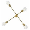 thumbnail image 6 of 83584LCB Lark Livie - 40W 4 LED Medium Convertible Mobile Chandelier In Modern Style-5.25 Inches Tall and 44 Inches Wide-Lacquered Brass Finish, 6 of 6