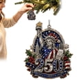 thumbnail image 2 of Patriotic 250th Anniversary Christmas Ornaments,250 Anniversary USA Merchandise,Metal Hanging Christmas Decorations,Stocking Stuffers,Commemorative Gifts for Mom Dad Friends Coworker(F), 2 of 6