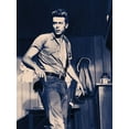 thumbnail image 2 of Urban Road 12x14 White Modern Wood Framed Museum Art Print Titled - James Dean Blue Poster, 2 of 4