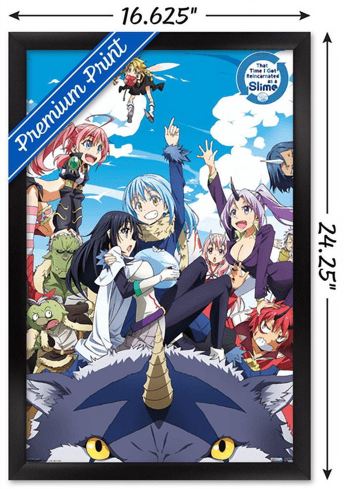 That Time I Got Reincarnated As A Slime - Group Wall Poster, 14.725" x 22.375", Framed