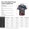 thumbnail image 5 of Sikiie Rainbow Astronaut Space Landscape Print Men's Hawaiian Shirt, Summer Beach Button Pocket Short Sleeve T-Shirt,Large, 5 of 7