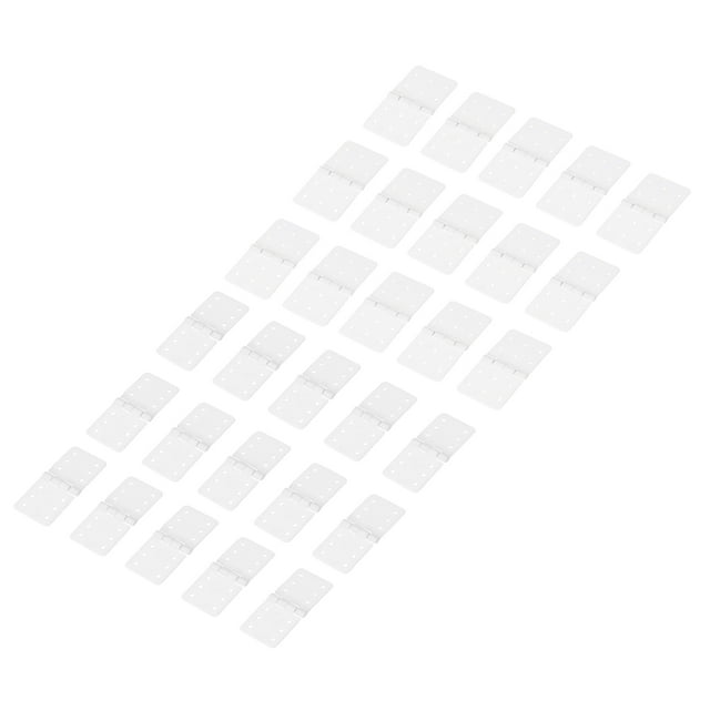 Uxcell RC Bisagras de 1 pulgada x 0.5 pulgadas, 1.4 pulgadas x 0.8 pulgadas Modelo Ajustable de Piezas de Alas de Aviones de Control Remoto de Plástico Cuadrado de 50 Pcs