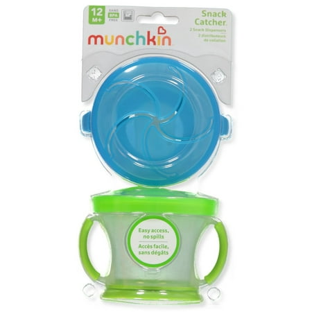Munchkin Snack Catch 2-Pack Snack Dispenser Color: blue/green Size: one size