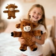 thumbnail image 2 of Highland Cow Plush Baby Sleep Soother - Heartbeat Stuffed Animal with Calming Light, White Noise, Shush, and Mother's Heartbeat for Newborns, Boys & Girls, 2 of 8