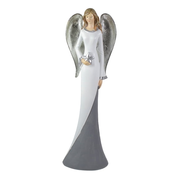 Northlight Winged Angel with Star Figurine - 16.5" - White