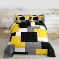 thumbnail image 2 of Castle Fairy Teens Minimalist Square Twin Comforter Sets,Vintage Geometric Bedding Set, 2 of 8