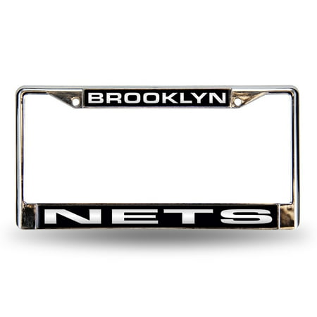 Brooklyn Nets NBA Chrome Laser Cut License Plate Frame