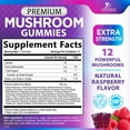 thumbnail image 3 of Mushroom Gummies Supplement 12 in 1 - High Grade Blend for Adults with Lions Mane, Reishi, Cordyceps, & Chaga Mushroom Complex Gummy, Memory & Immune Support & Nootropic Brain Supplements, 60 Gummies, 3 of 10