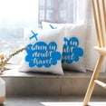 thumbnail image 6 of LALILO Throw Pillow Covers Travel Motivational Quote Blue Cloud Cushion Cover 18" x 18", 2 Pack, 6 of 6