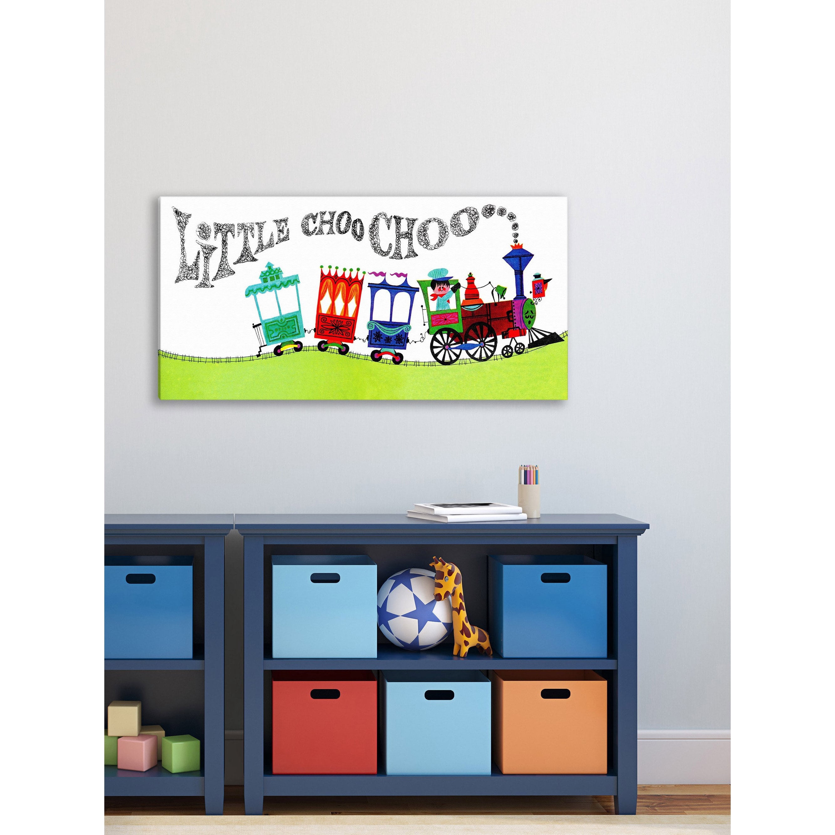 Marmont Hill Inc Marmont Hill 'Little Choo Choo' by Curtis Painting Print on Canvas - Multi-color