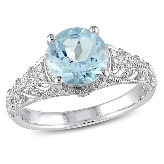 Everly Women's Topaz Sterling Silver Engagement Ring