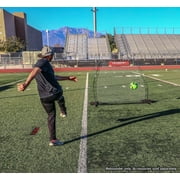 PowerNet Rebounder Training Net for Soccer, Baseball, Softball & Lacrosse, Angled Multi-Sport Rebound Pitch Back Net, Portable Dual-Side Soccer Net, Bounce Back Training Net