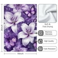 thumbnail image 3 of 2 Pcs Funny Kitchen Towels,Purple Butterflies and Lilies Microfiber Dish Towels,Kitchen Tea Towels,Kitchen Towel Set (18" X 26"), 3 of 3