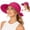 Red, variant on Women 2 in 1 Convertible Sun Hat UPF 50+ Wide Brim Visor Hat Zip Off Removable Top Ponytail Hat Foldable Lightweight Beach Hat Outdoor Cap Purple,One Size