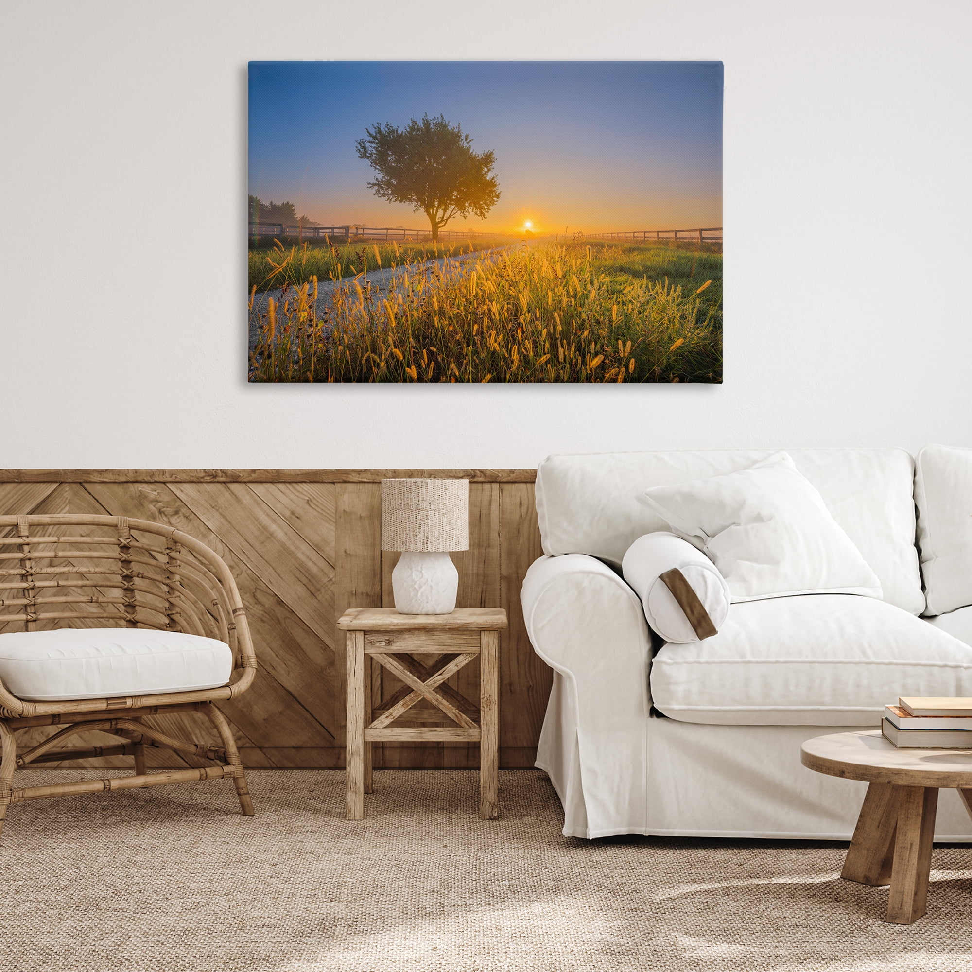 Stupell Industries Rising Sun Horizon Landscape & Nature Photography Wrapped Canvas Art Print Wall Art, 45 x 30