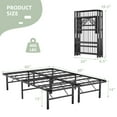 thumbnail image 2 of Gymax 14'' Queen Size Metal Platform Bed Foldable Mattress Foundation Tool-Free Assembly, 2 of 10