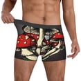 thumbnail image 2 of Kdxio Men's Boxer Briefs with Red Mushrooms Print - Comfortable and Breathable Underwear for Everyday Wear, 2 of 7