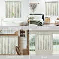 thumbnail image 4 of Curtainking Floral Kitchen Curtains Linen Cafe Curtains Sage Flower 26x45 inch Length Curtains for Living Room 2 Panels, 4 of 9