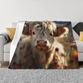 thumbnail image 1 of Balery Adorable Flower Field Cow Manta de Franela con Dibujo, Lujo Ultra Suave y Cálido, Antipelusa y Resistente a las Arrugas para Cama, Sofá, Camping -60"x50", 1 of 6