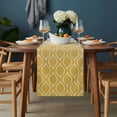 thumbnail image 2 of Moroccan Geometric Table Runner - 90 Inch Long, Kitchen Dining Table Runner Dresser Scarves, Abstract Plaid Modern Ombre Farmhouse Decor for Coffee Tables Wedding Party Banquet, 2 of 8
