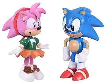 PANASIGN Sonic The Hedgehog Action Figures Toys 2.16-2.75 6Pcs/Set Sonic,Metal Sonic,Knuckles,Shadow,Super Sonic,Sonic the Werehog Perfect Sonic Cake Topper Decorations 