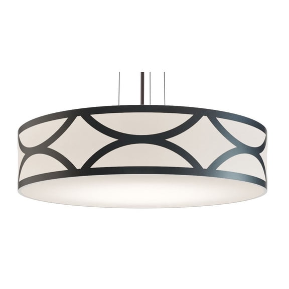Afx LAKP30MBBK Lake 4 Light 30" Wide Pendant - White