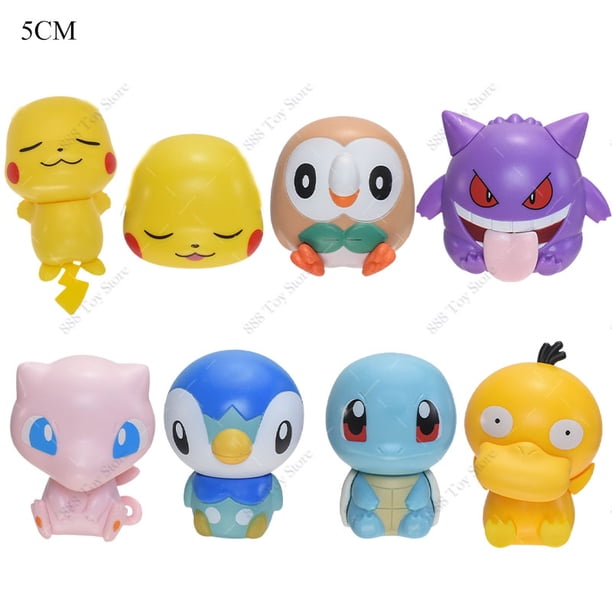 Juego de 6 figuras de acción de Pokémon, Charizard, plantas suculentas, tazas de té, jardín, botella de perfume de Eevee, modelo de muñecas, juguetes
