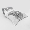 thumbnail image 2 of Ambesonne Hamsa Bedding Set 4 Pcs, Fish Flowers Evil Eye, Queen, Black White, 2 of 2