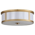 thumbnail image 3 of SAFAVIEH Avery 2 Light 17 in. Dia. Drum Flush Mount, Antique Gold, 3 of 6