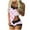 Pink 1, variant on hotojiny 2 Piece Valentine's Day Pjs Set for Women Fashion Cute Sleeveless Cami Tops with Shorts Lace Trim Pajama Sets Homewear