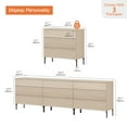 thumbnail image 2 of 3 Drawer Dresser Set of 3 for Bedroom, Minimalist Chest of Drawers with Storage, 9 Drawer Dresser with Reeded Design, Wooden Modern Dresser for Living Room, Bedroom, Entryway, 2 of 8